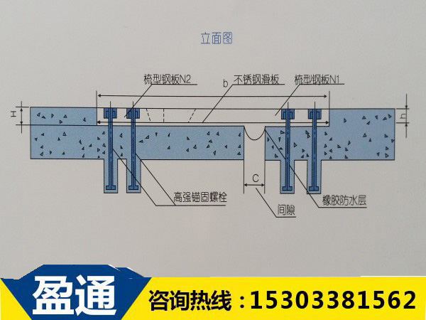 SF系列“三防”橋梁伸縮縫3D立面圖